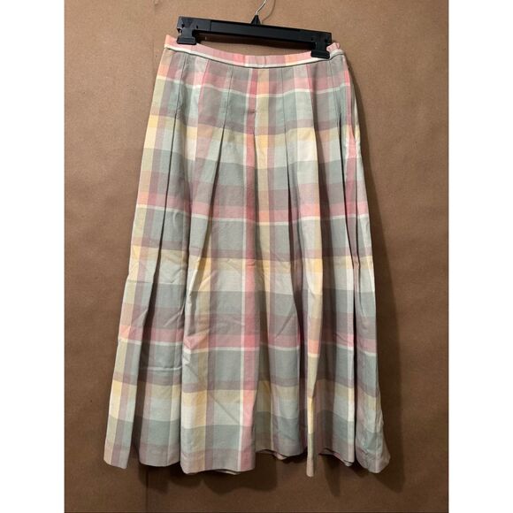 Vintage Pendleton Pastel Plaid Skirt - Picture 3 of 7
